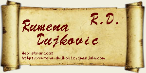 Rumena Dujković vizit kartica